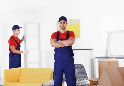 Local removal team handling boxes and furniture for a Dulwich move