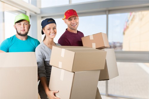 Removal team helping with urgent same day moving in a Dulwich street