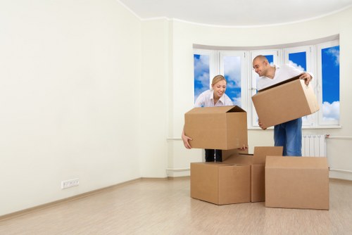 Local team removing a wardrobe from a Dulwich residence