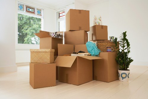 Packed furniture and boxes ready for a Dulwich relocation