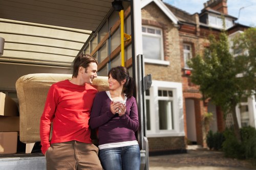 Local removals van outside a Dulwich home during a short notice move